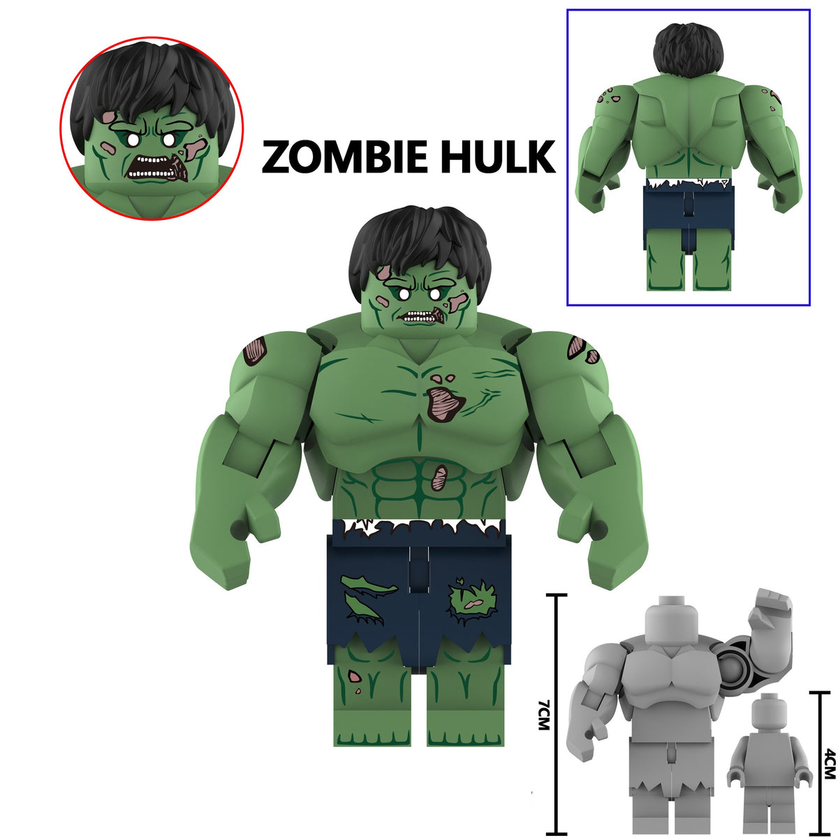 Marvel Super Heroes Custom Hulk Big Minifigures AF 3
