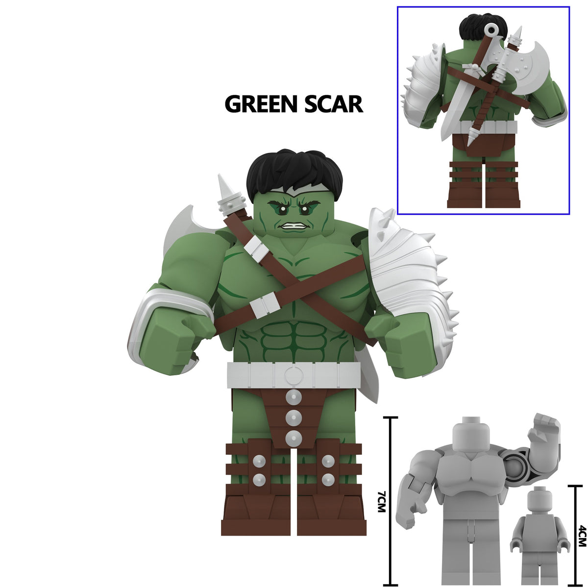 Marvel Super Heroes Custom Hulk Big Minifigures AF 7