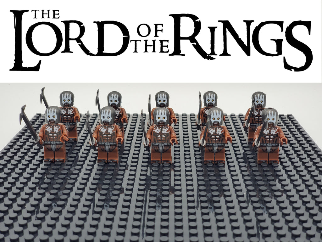 LOTR Orc Berserkers Infantry Army 10 Minifigures Set
