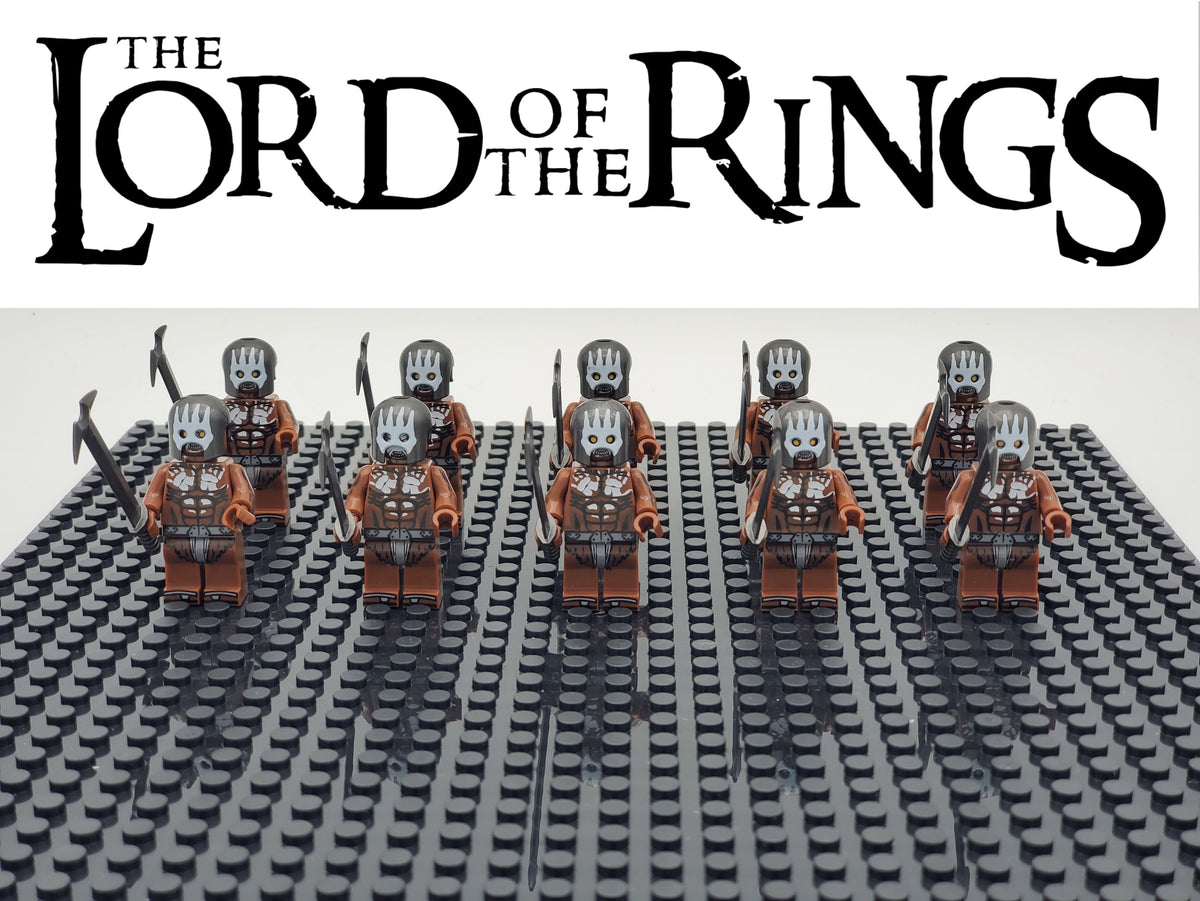 LOTR Orc Berserkers Infantry Army 10 Minifigures Set