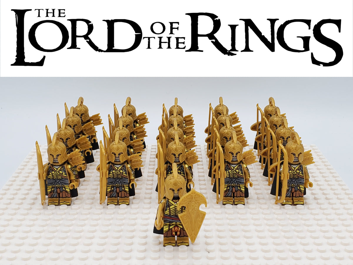 LOTR High Elves Long Bows Infantry Army 21 Minifigures Set