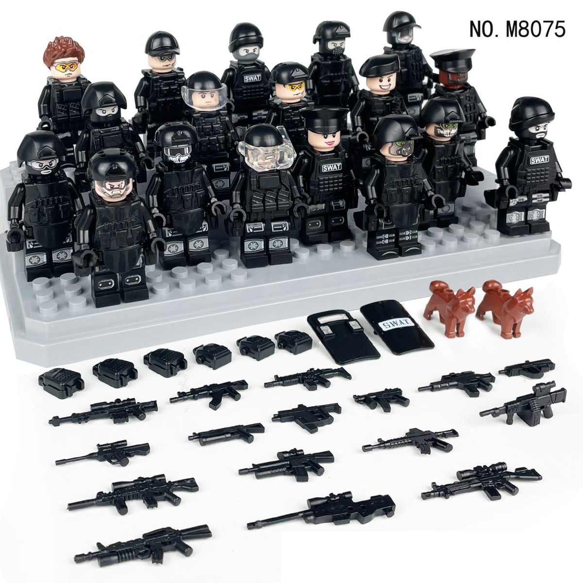 SWAT Team Special Forces 18 Custom Minifigures + Accessories