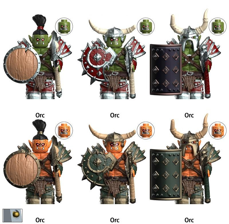 World of Warcraft WoW Orc The Horde Custom Minifigures