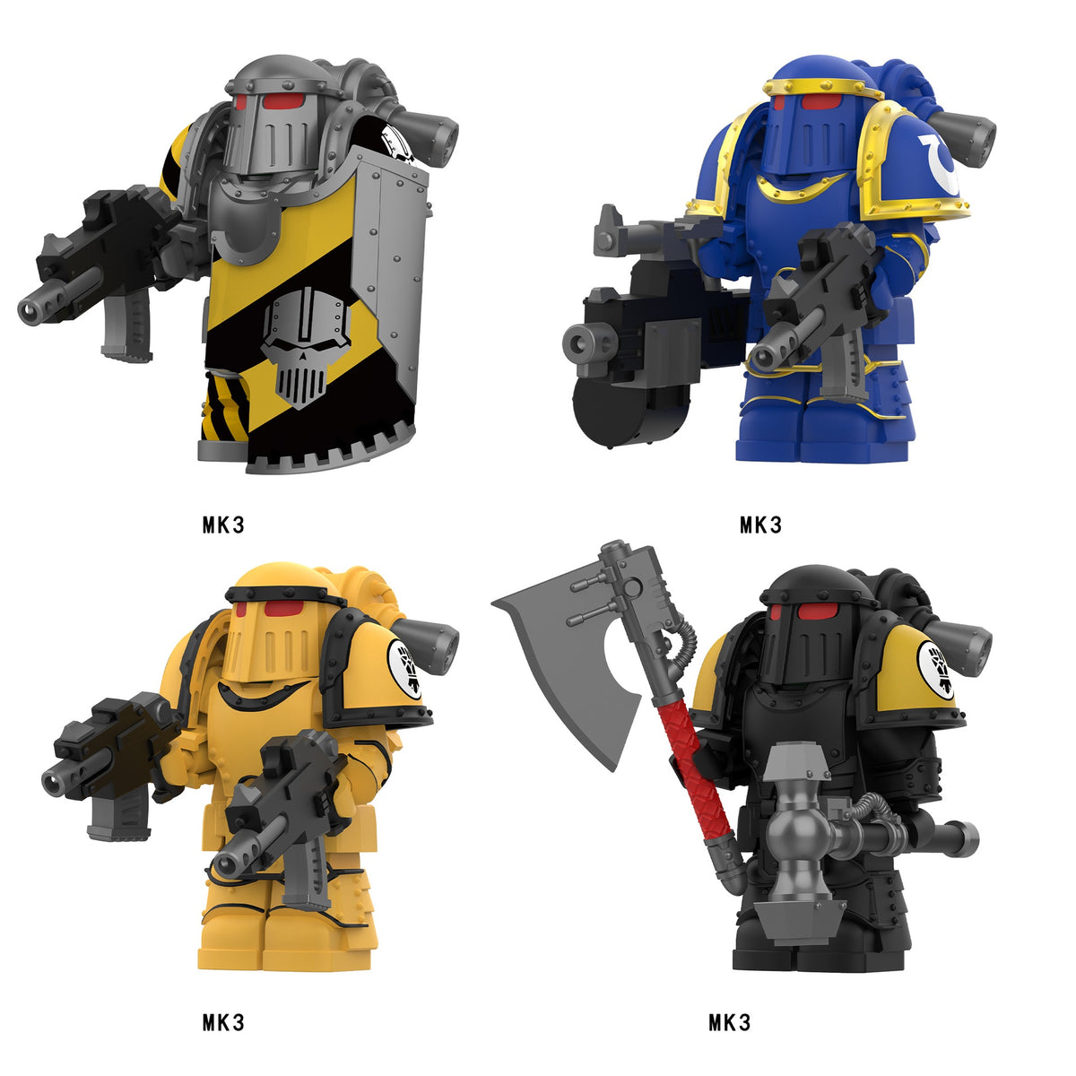 Warhammer 40K Iron Warriors (Mk III Iron Power Armour) Assortment Minifigures