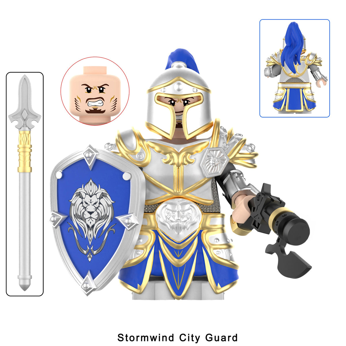 World of Warcraft Wow Alliance Footman Stormwind City Guards Minifigures 2