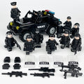 SWAT Team Special Forces 12 Custom Minifigures + Jeep - E3