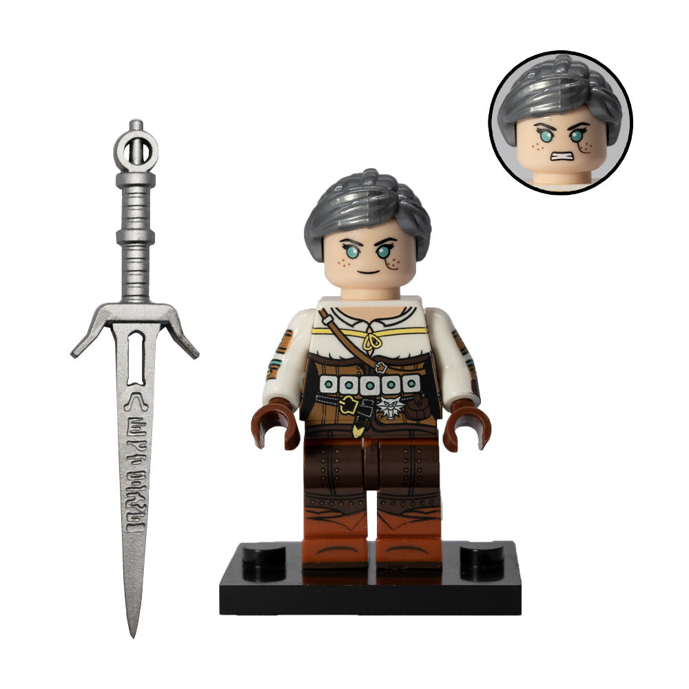 The Witcher Geralt of Rivia and Ciri 2 Minifigures Set