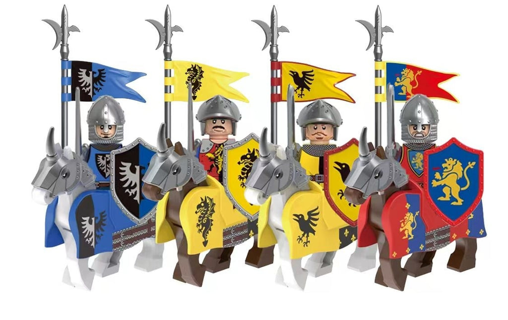 Medieval Mounted Knights Soldiers Army Custom Minifigures XH