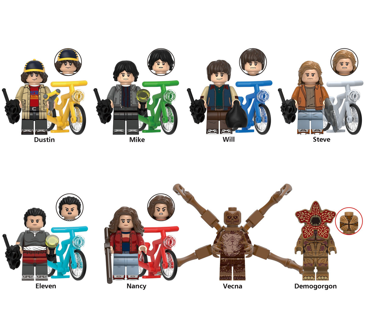 Stranger Things TV Show Season 4 Custom 8 Minifigures Set XH
