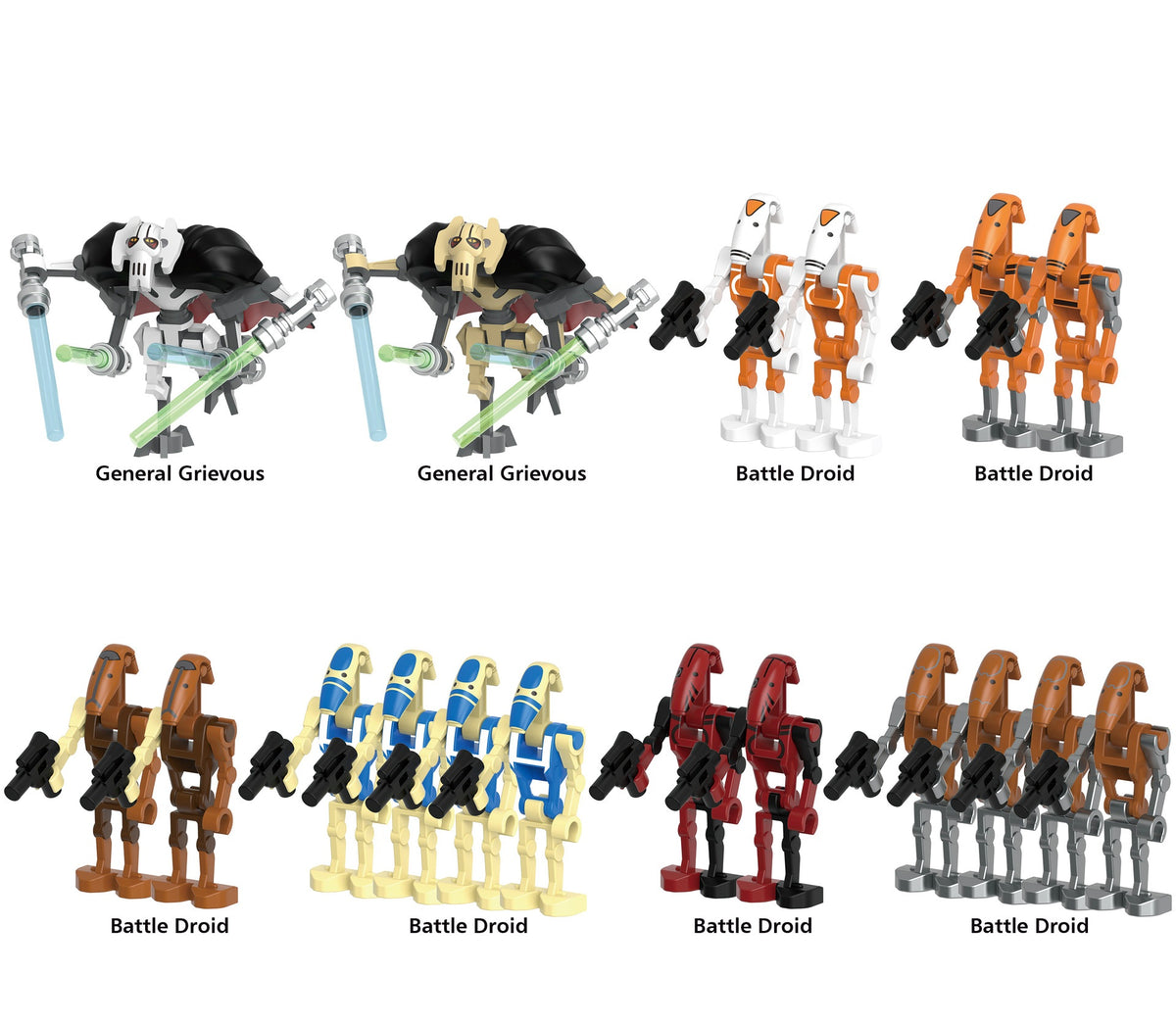Star Wars Battle Droids Assortment Custom Minifigures XH