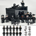 SWAT Team Special Forces 12 Custom Minifigures + Container Box Display - H7