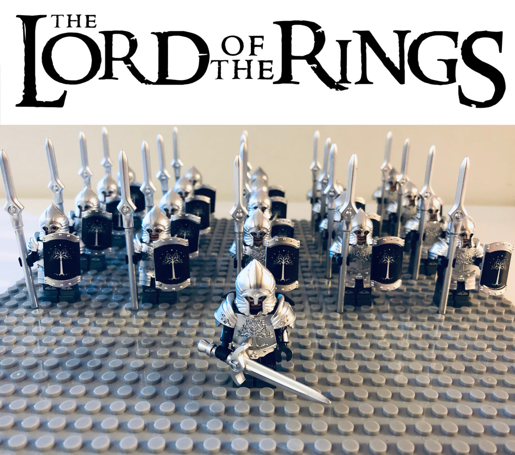 LOTR Gondor Heavy Spears Infantry Army 21 Minifigures Set