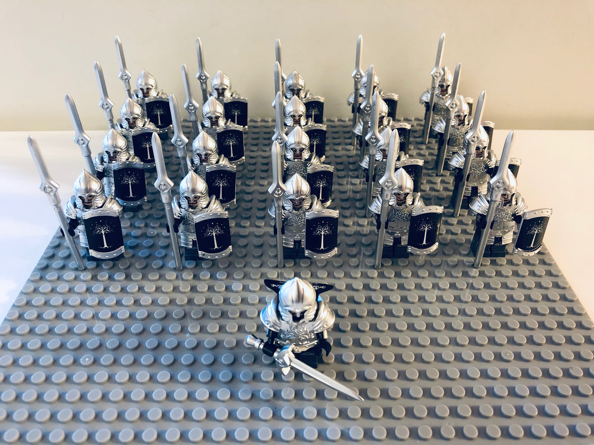 LOTR Gondor Heavy Spears Infantry Army 21 Minifigures Set