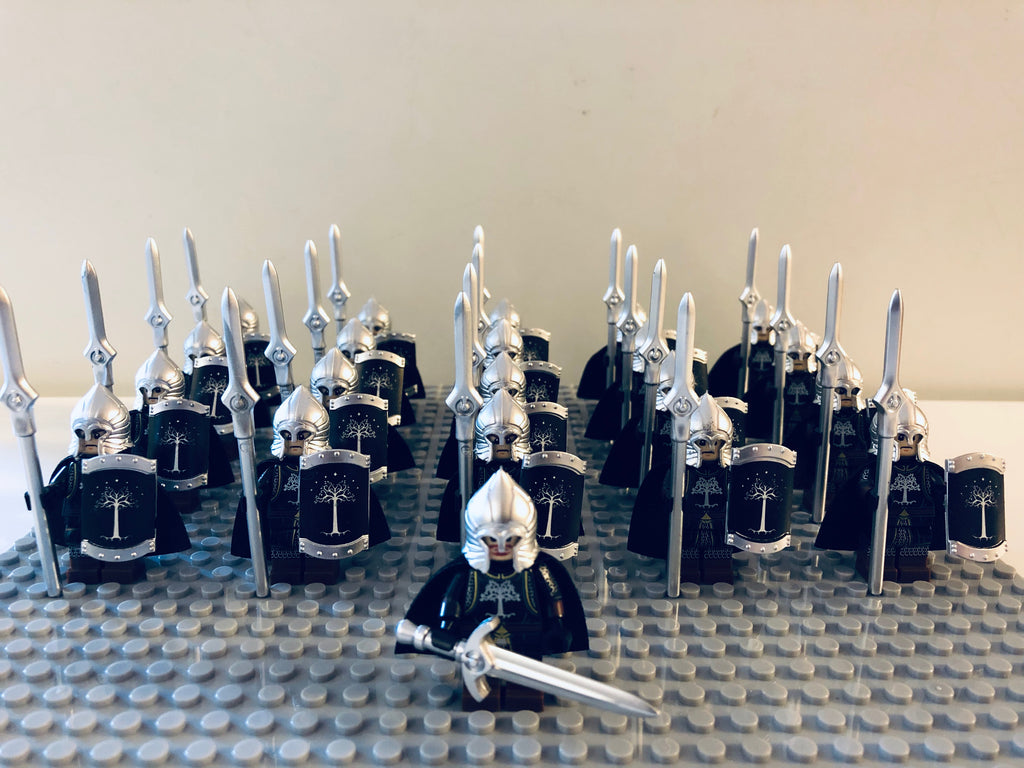 LOTR Gondor Light Spear Infantry Army 21 Minifigures Set