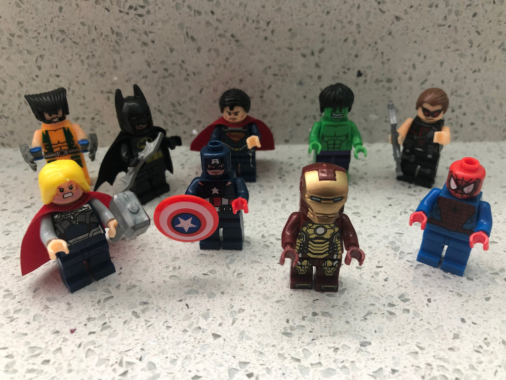 Marvel DC Super Heroes 9 Minifigures Custom Set
