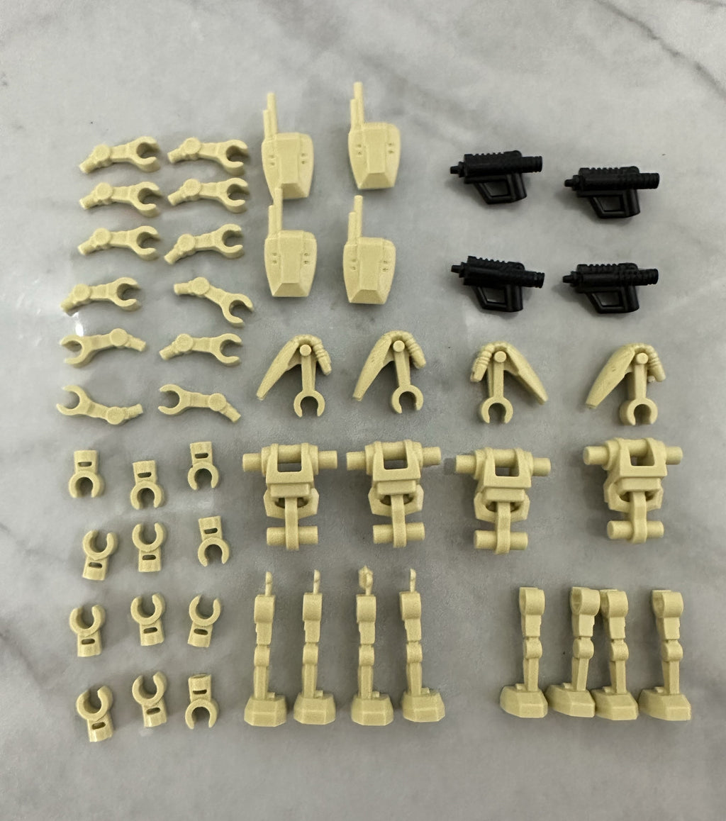 Star Wars B1 Battle Droid with Rotating Arms and Movable Legs Custom Clanker Minifigures 4pcs