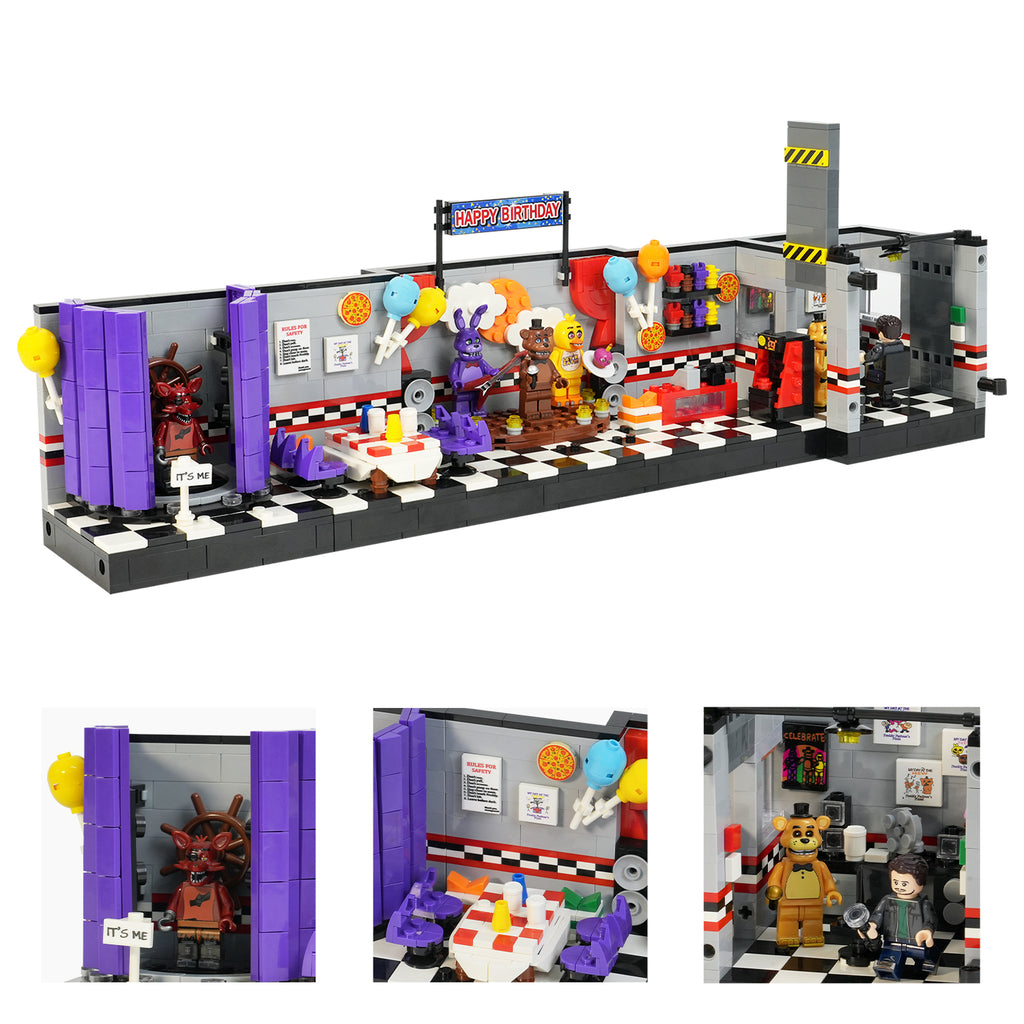 Five Nights at Freddy's Midnight Bear Stage Custom MOC Building Set 1140pcs
