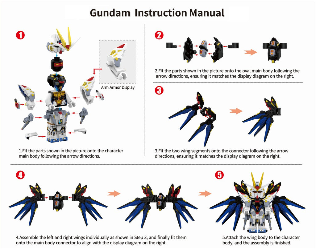 Gundam Seed Strike Freedom Gundam Custom Minifigure