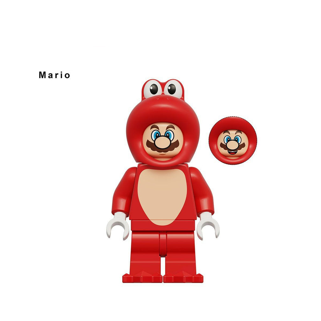 Super Mario Mushroom Kingdom Mario and Luigi Custom 2 Minifigures Set