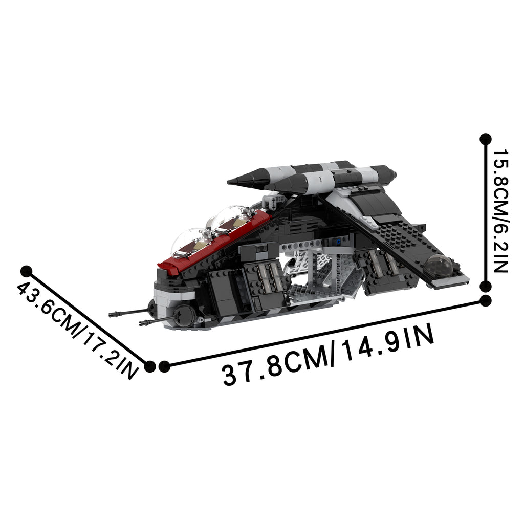 Star Wars Shadow Clone Gunship MOC 1112pcs