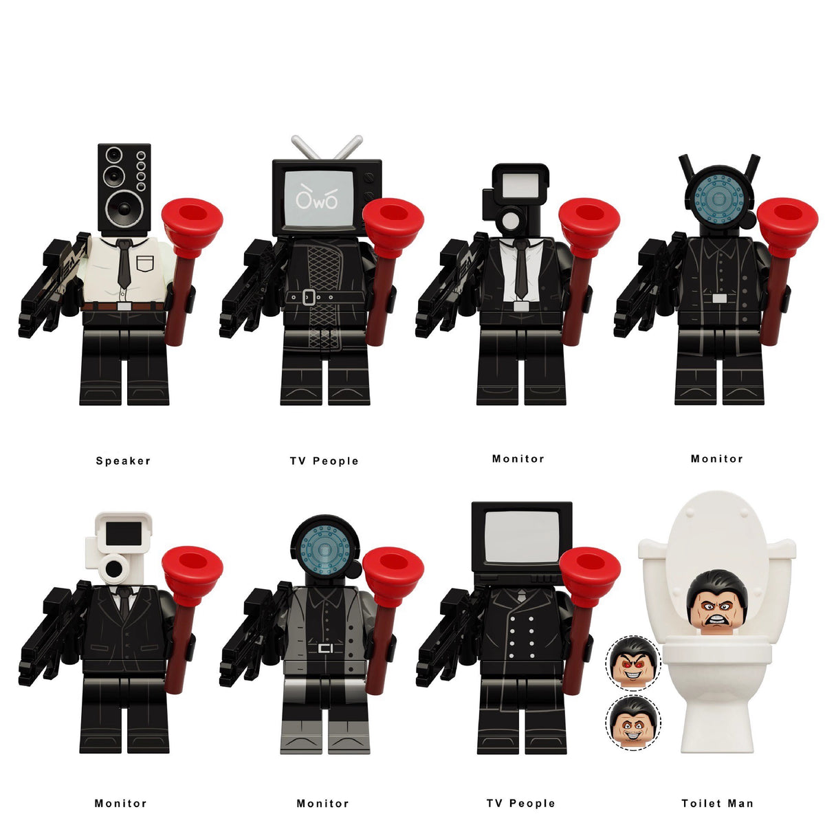 Skibidi Toilet Series Custom Minifigures