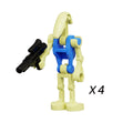 Star Wars B1 Battle Droids Blue Custom Minifigures 4pcs