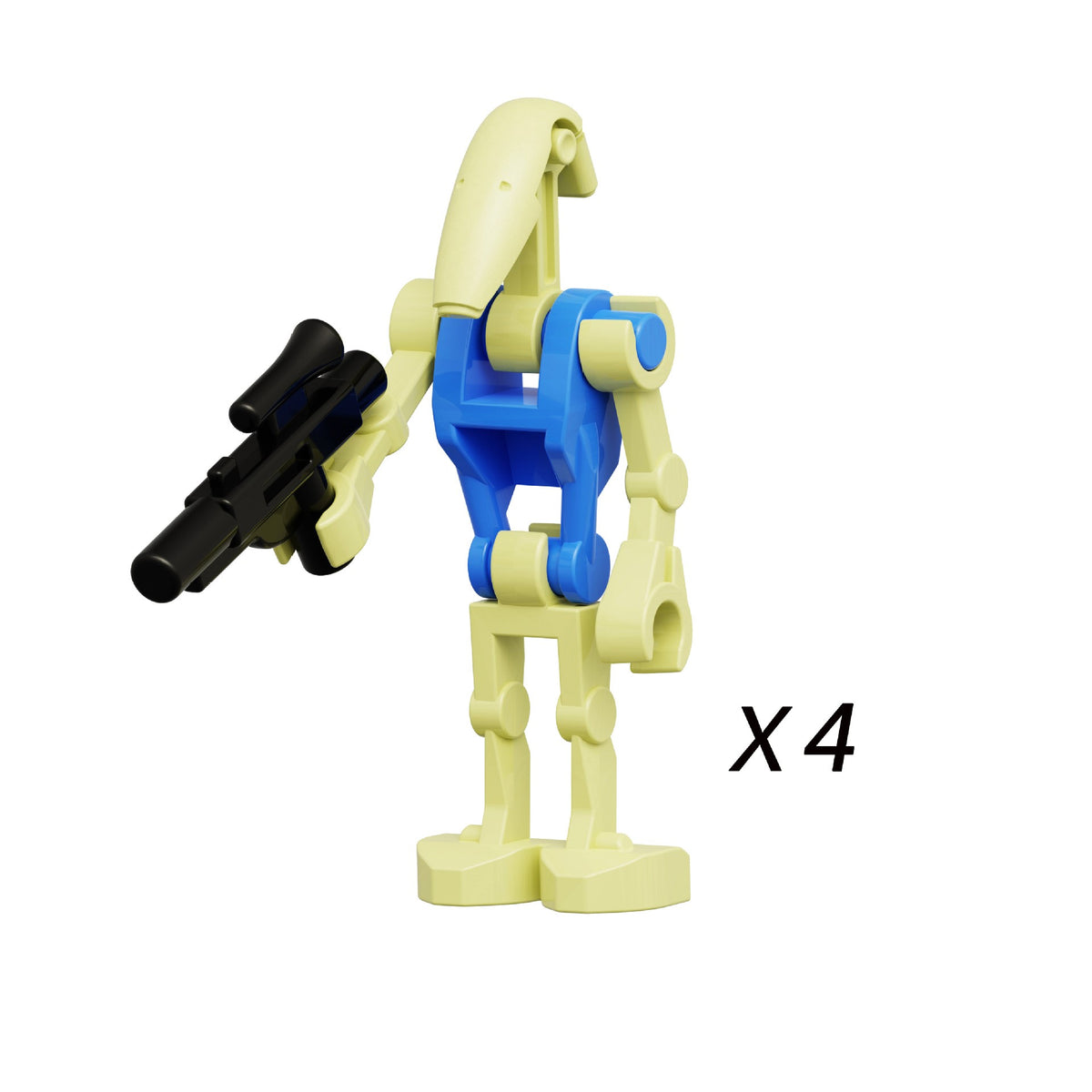 Star Wars B1 Battle Droids Blue Custom Minifigures 4pcs