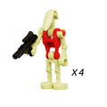 Star Wars B1 Battle Droids Red Minifigures 4pcs