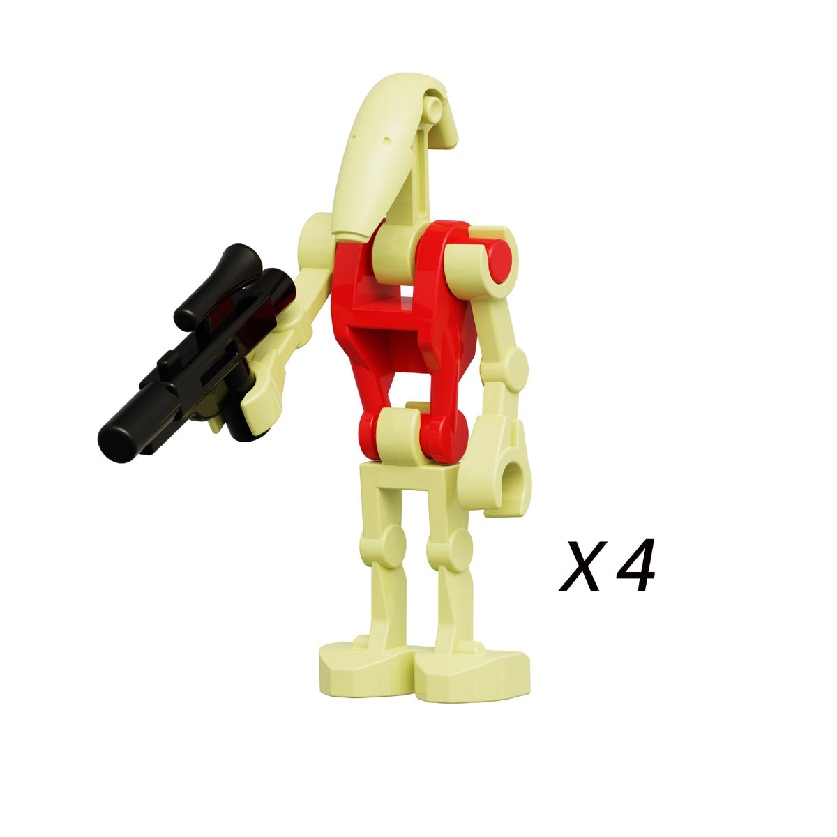 Star Wars B1 Battle Droids Red Minifigures 4pcs