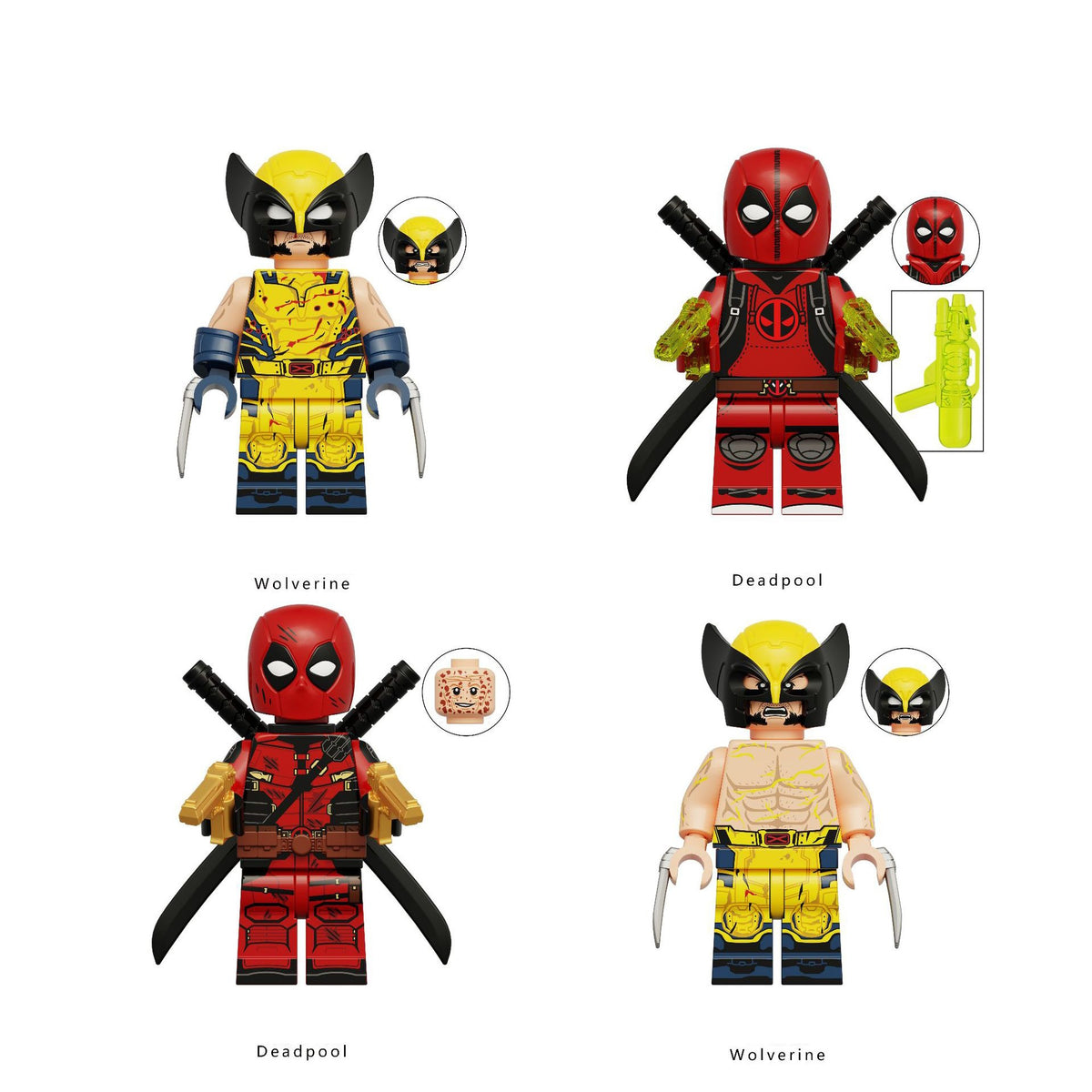 Deadpool  & Wolverine Movie Series Custom Minifigures Set KT 2