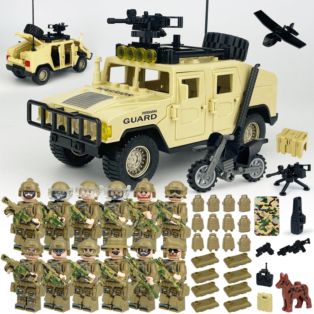 Army Special Forces 12 Custom Minifigures + Humvee - L53