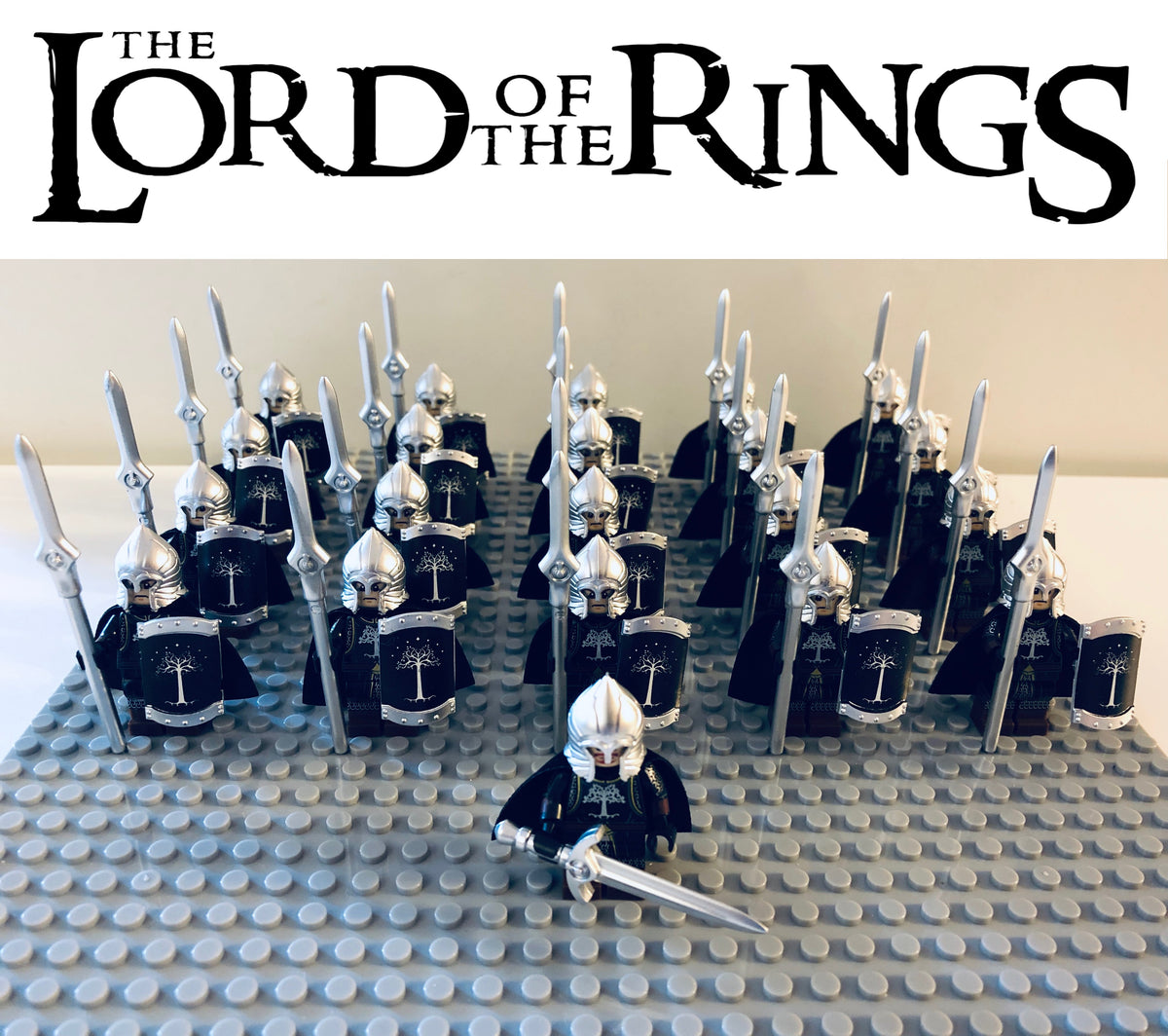 LOTR Gondor Light Spear Infantry Army 21 Minifigures Set