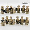 Army Sand Camo Special Forces Custom 12 Minifigures + Accessories Set