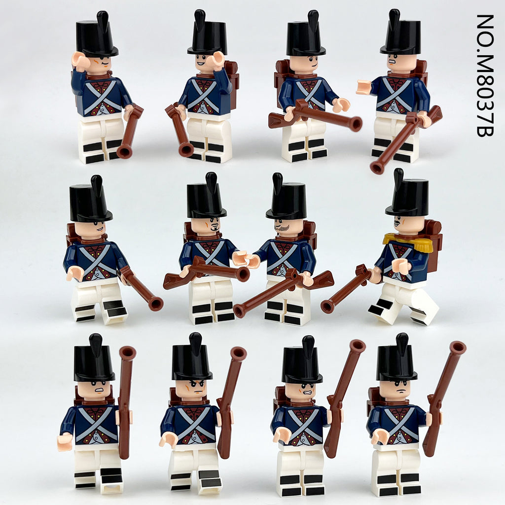 American Revolutionary War Blue Coats Custom Army Lot 12pcs M8037B