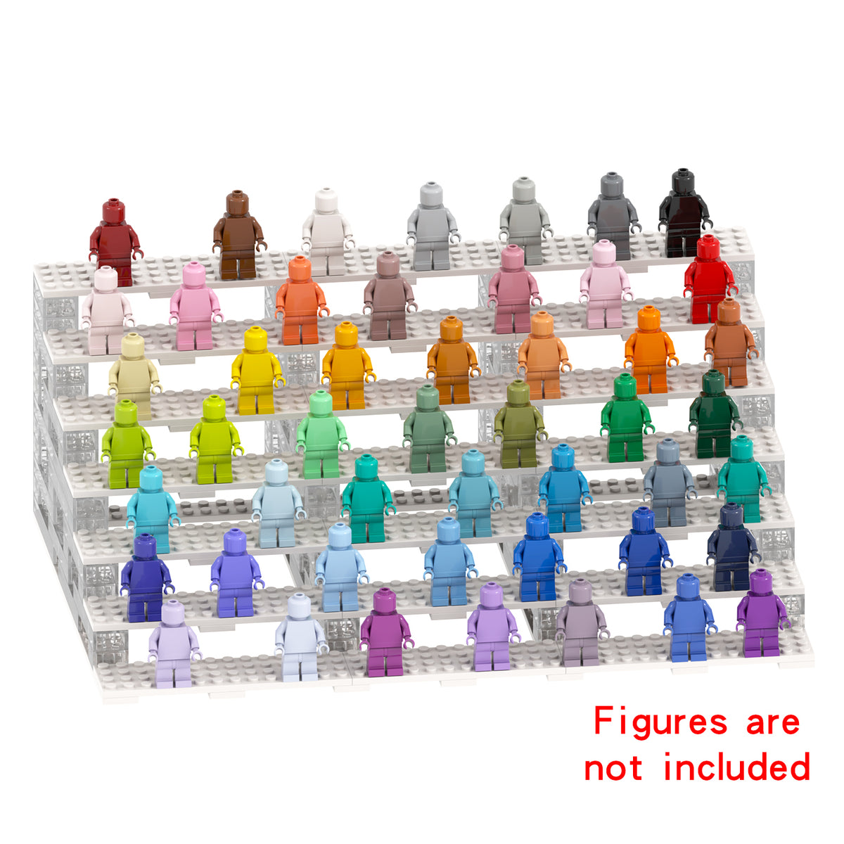 Minifigure Display Stand Custom MOC Building Block Set 185pcs