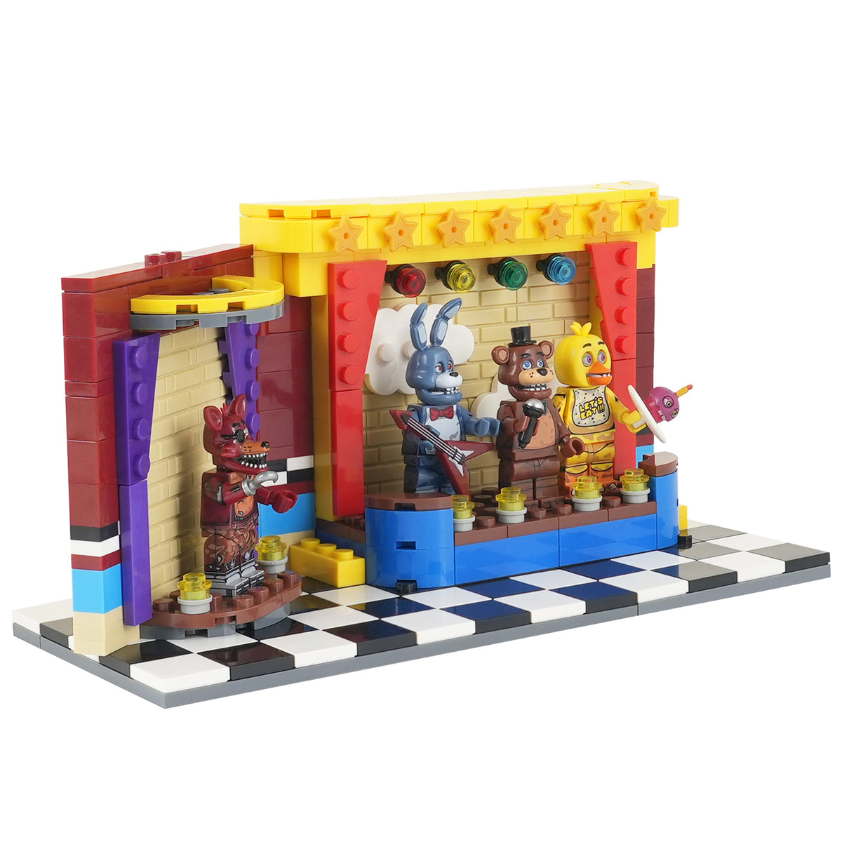 Five Nights at Freddy's Stage MOC B Custom Minifigures Set 290pcs
