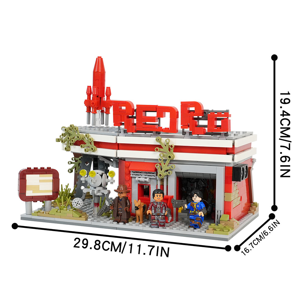 Fallout Red Rocket Truck Stop MOC Building Set 880pcs