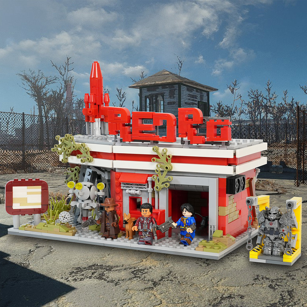 Fallout Red Rocket Truck Stop MOC Building Set 880pcs