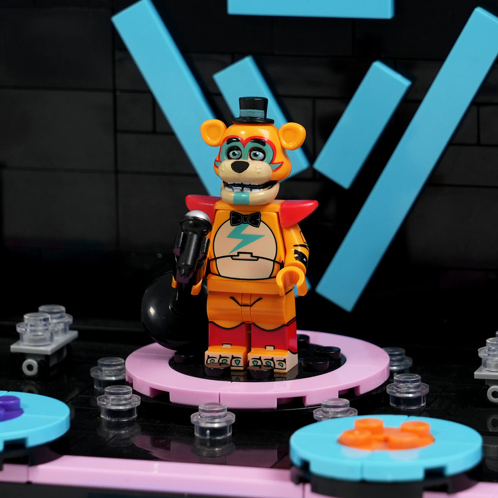 Five Nights at Freddy's Midnight Security Bear Rock Stage Custom MOC Building Set 395pcs
