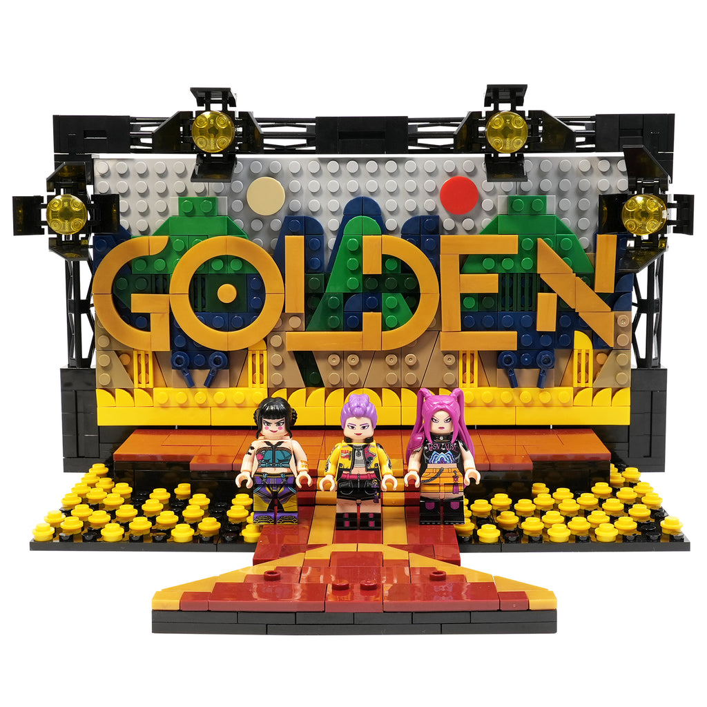 Kpop Demon Hunters Movie GOLDEN Stage MOC Building Set 509pcs