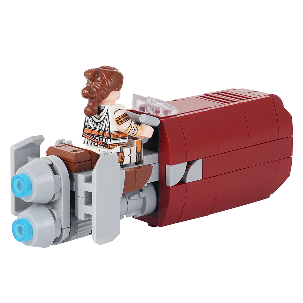 Star Wars Rey Speeder Custom MOC Building Block Set 132pcs