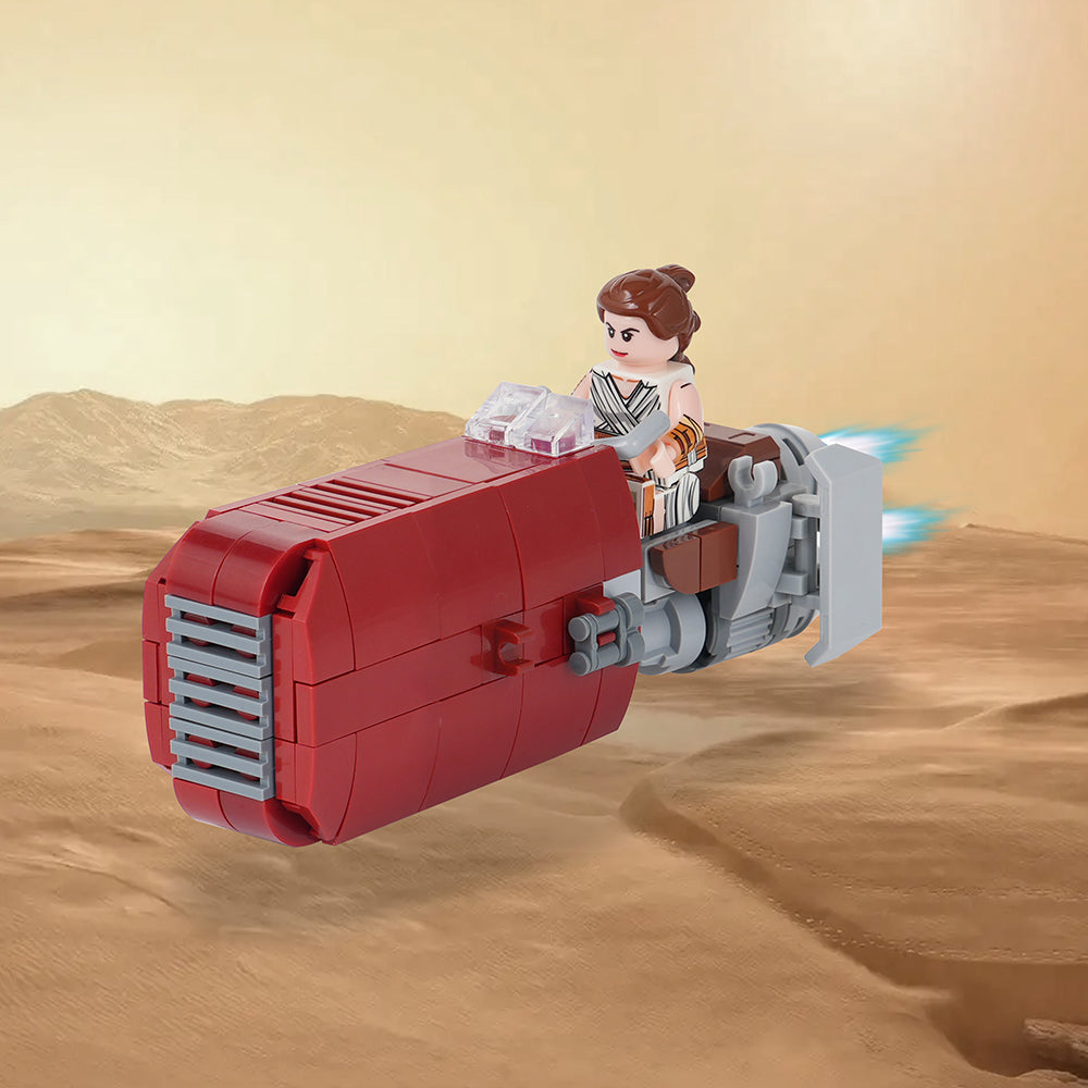 Star Wars Rey Speeder Custom MOC Building Block Set 132pcs