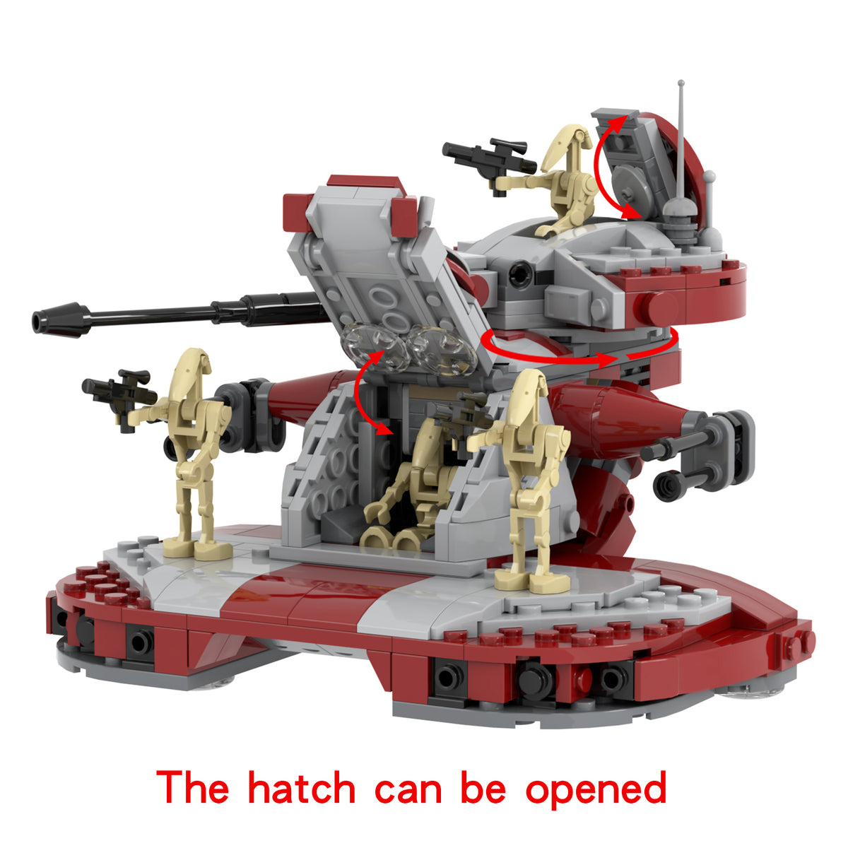 Star Wars AAT Armored Assault Tank Red MOC Building Block Set