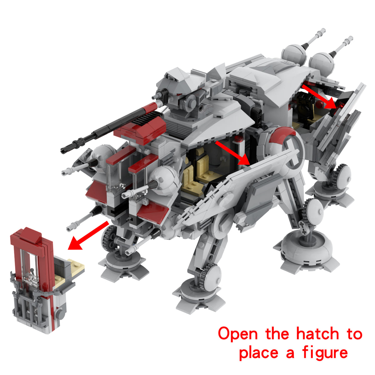 Star Wars AT-TE All Terrain Tactical Enforcer Custom MOC Building Blocks Set 1471pcs
