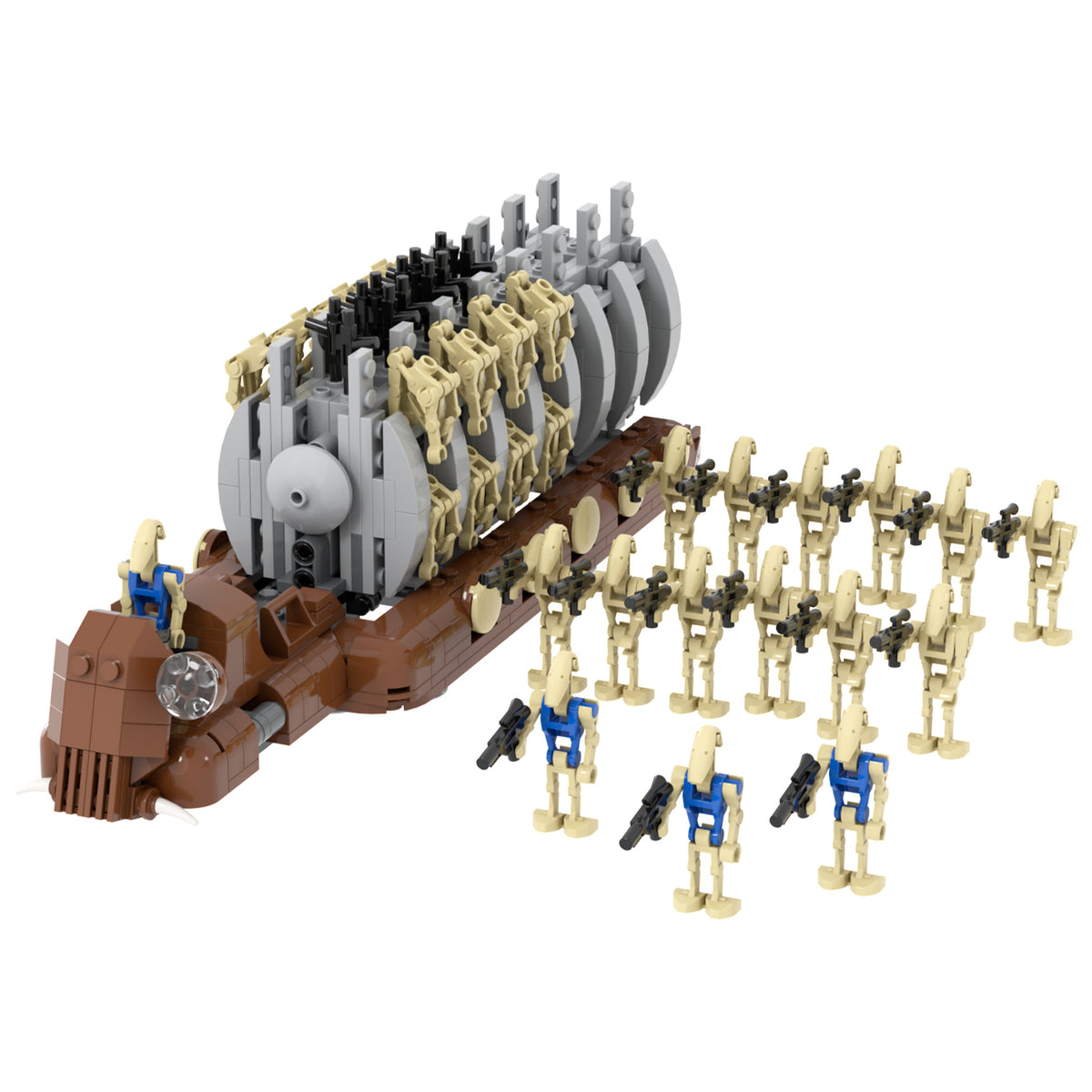 Star Wars Battle Droids Transport Troop Carrier MOC Building Block Set 478pcs