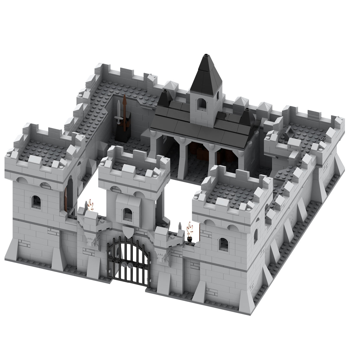 Medieval Castle MOC Custom Building Set 1346pcs