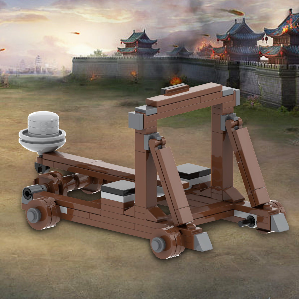 Medieval Siege Catapult MOC Set 122pcs 5021