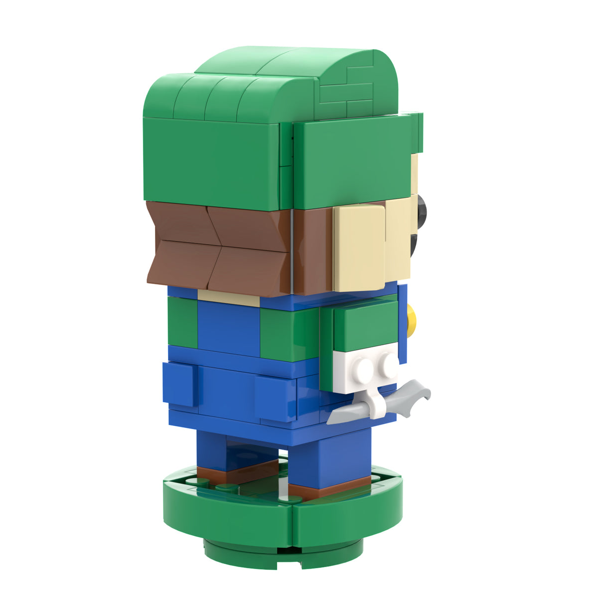 Super Mario Brickheads Luigi Custom MOC Set 136pcs