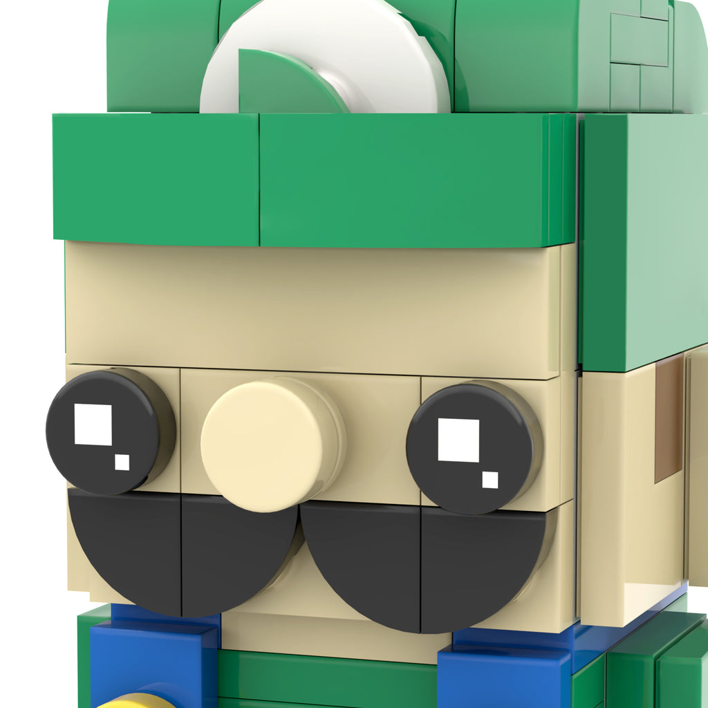 Super Mario Brickheads Luigi Custom MOC Set 136pcs