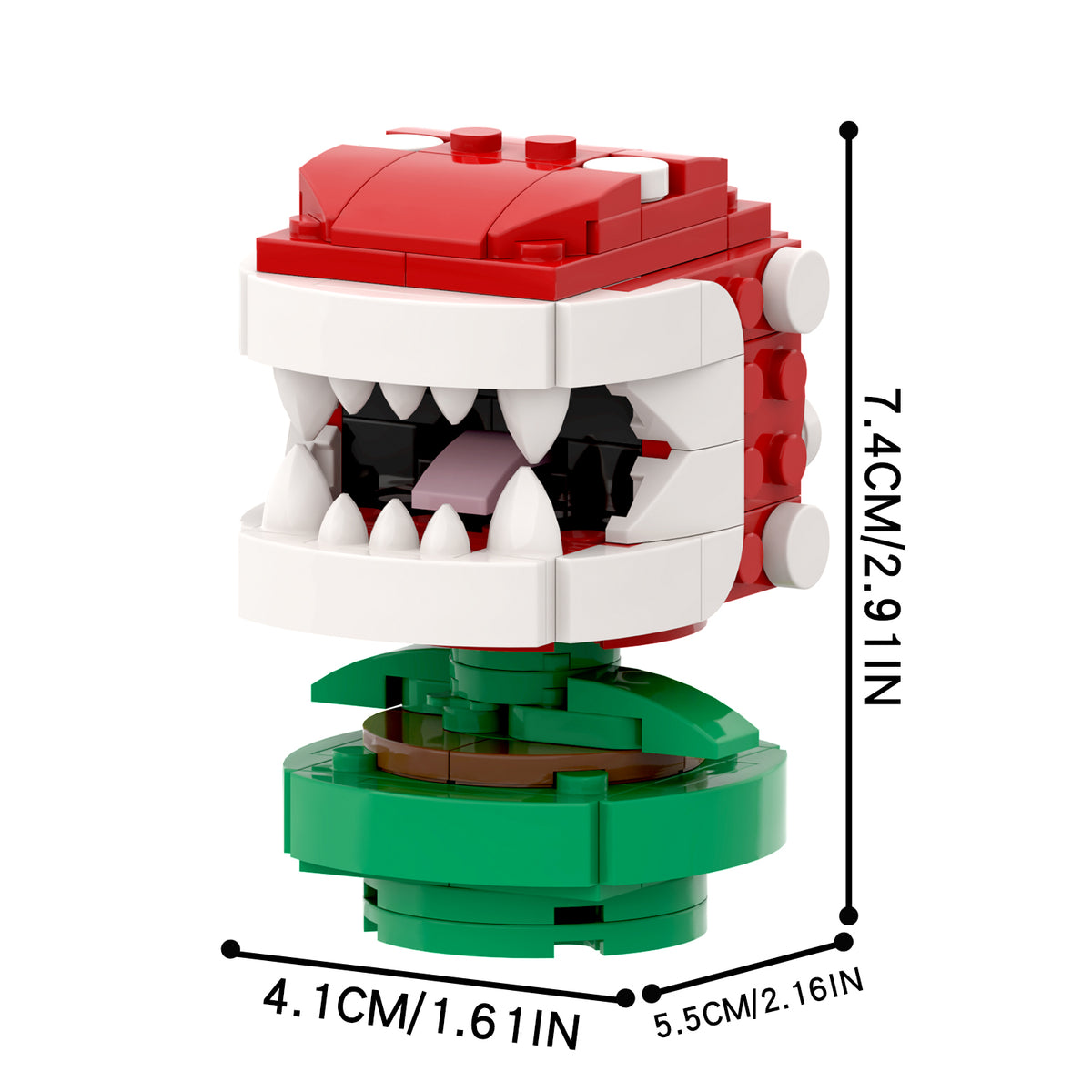Super Mario Brickheads Piranha Plant Custom MOC Set 118pcs
